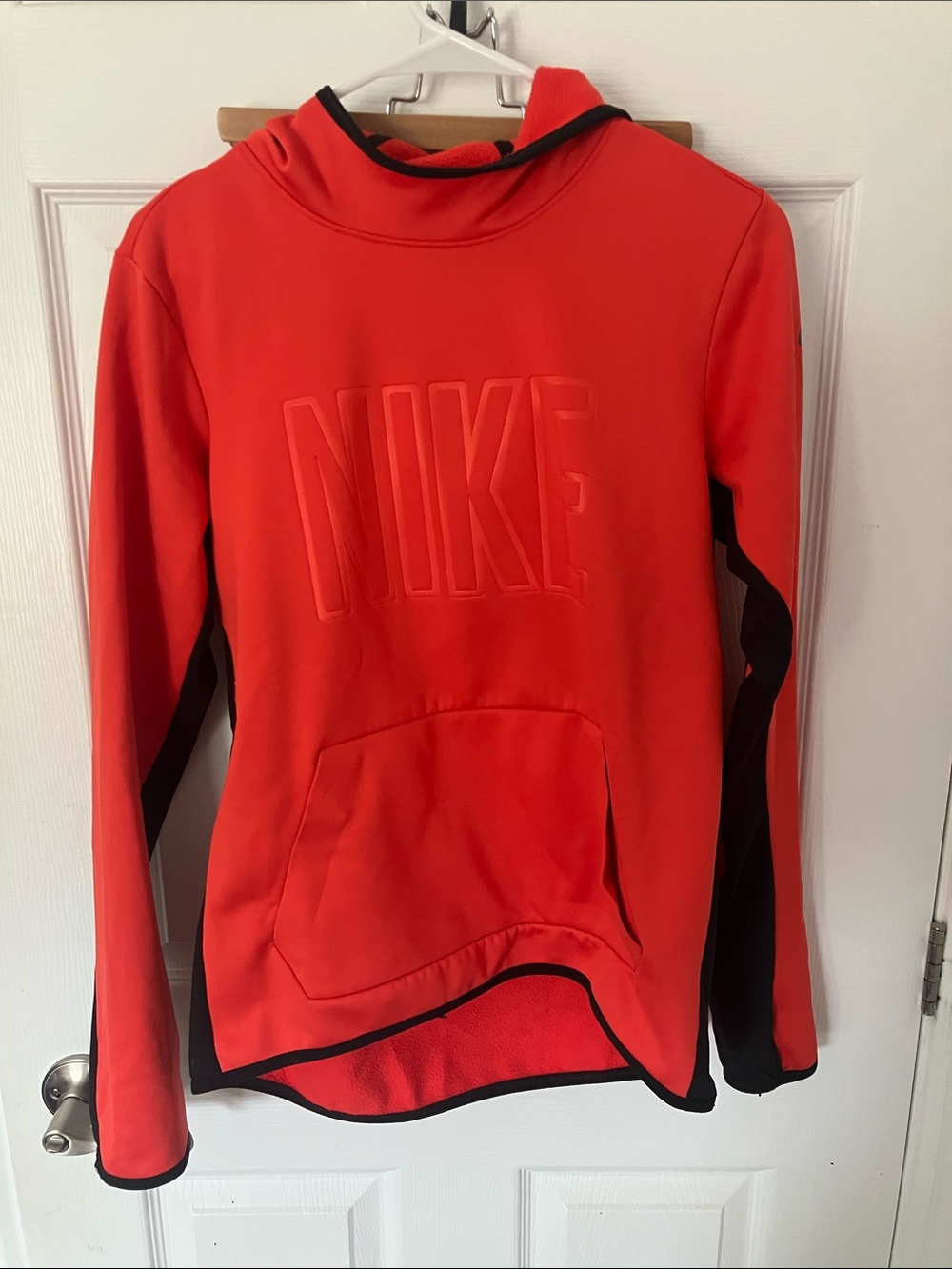 Nike Red Hoodie with Black Trim